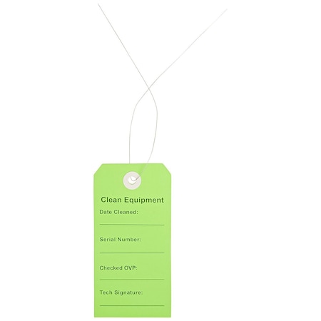 Lk Packaging 2-5/16 x 4-3/4 Clean Equipment Tag, Green, 500PK TCEG
